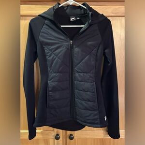 Women's Fila fleece blk sports full zip jacket